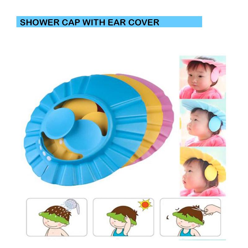 0378 Adjustable Safe Soft Baby Shower cap Mishwa DeoDap