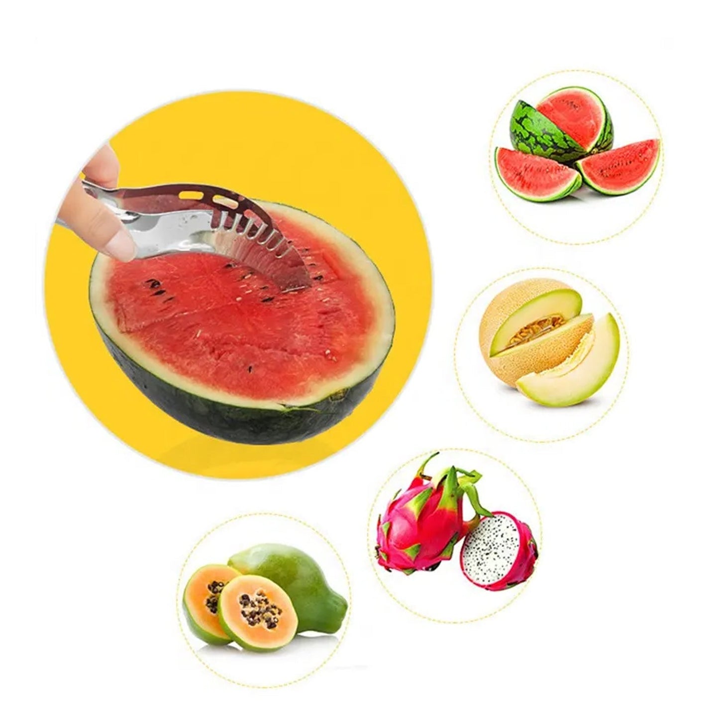 2047l Stainless Steel Watermelon Cantaloupe Slicer Knife, Corer Fruit, Vegetable Tools Kitchen