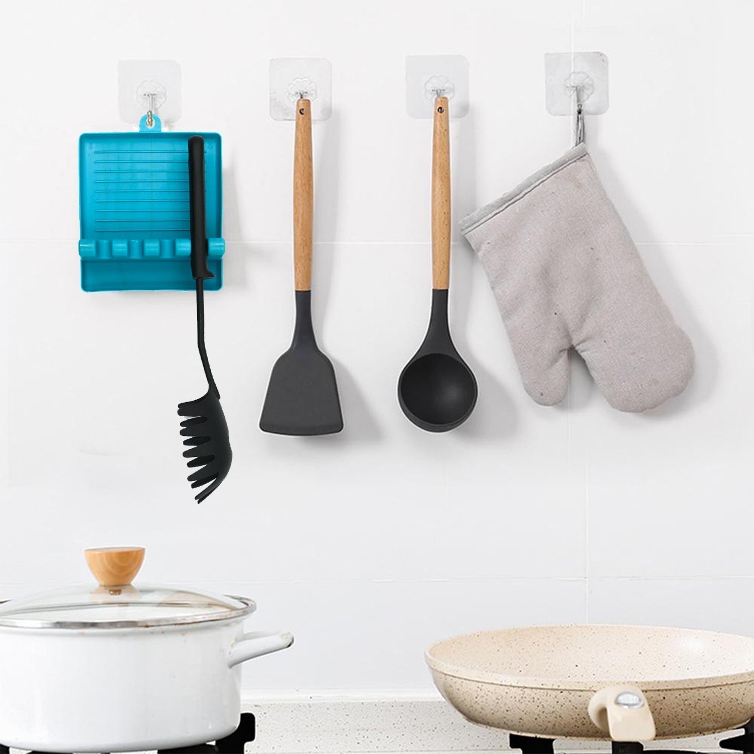 2641 Multi-Functional Spatula Holder/Rest for Kitchen Utensils DeoDap