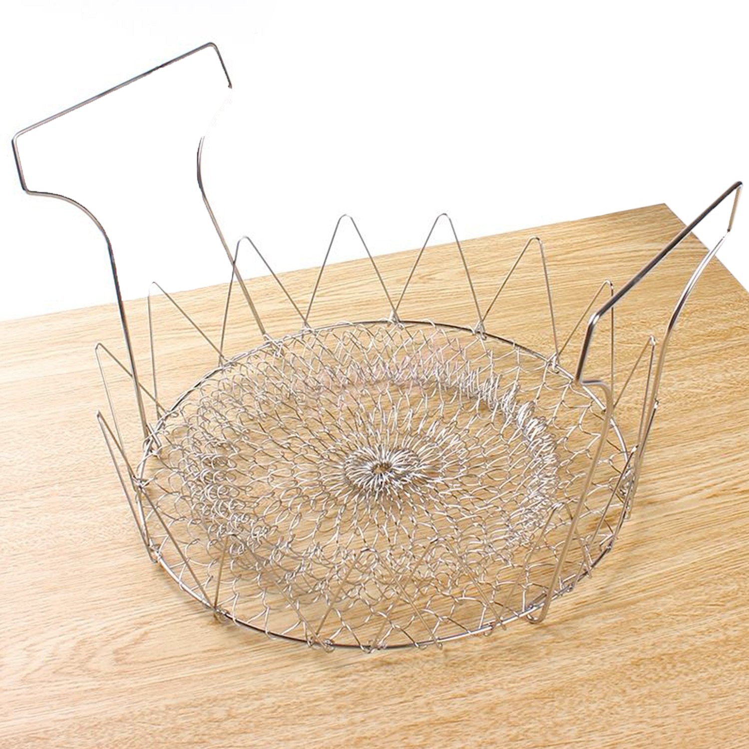 139 Foldable Strainer Chef Basket DeoDap