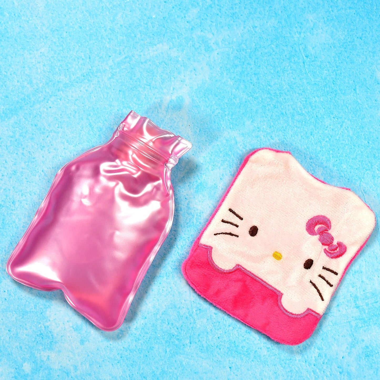 6520 Pink Hello Kitty small Hot Water Bag with Cover for Pain Relief, Neck, Shoulder Pain and Hand, Feet Warmer, Menstrual Cramps. DeoDap