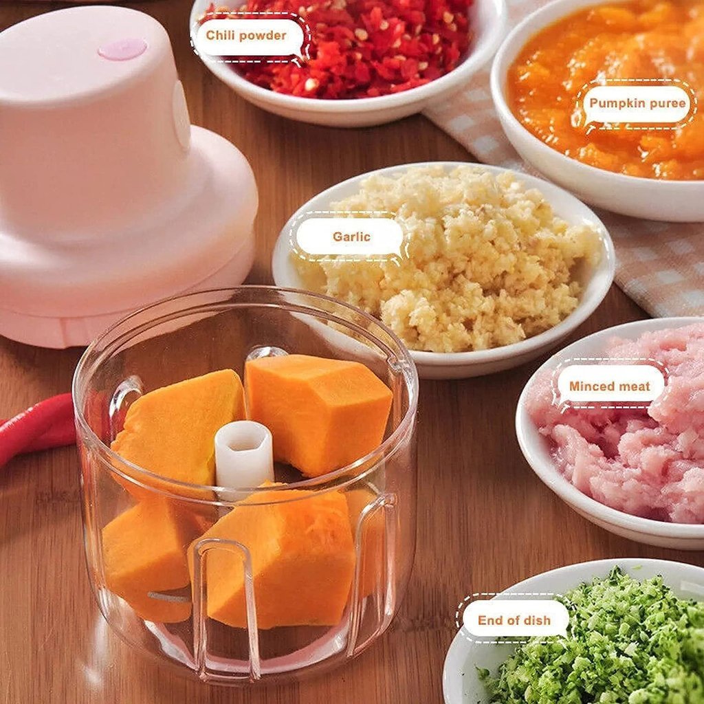 7027 Electric Fruit Vegetable Onion Garlic Cutter Food Speedy Chopper DeoDap