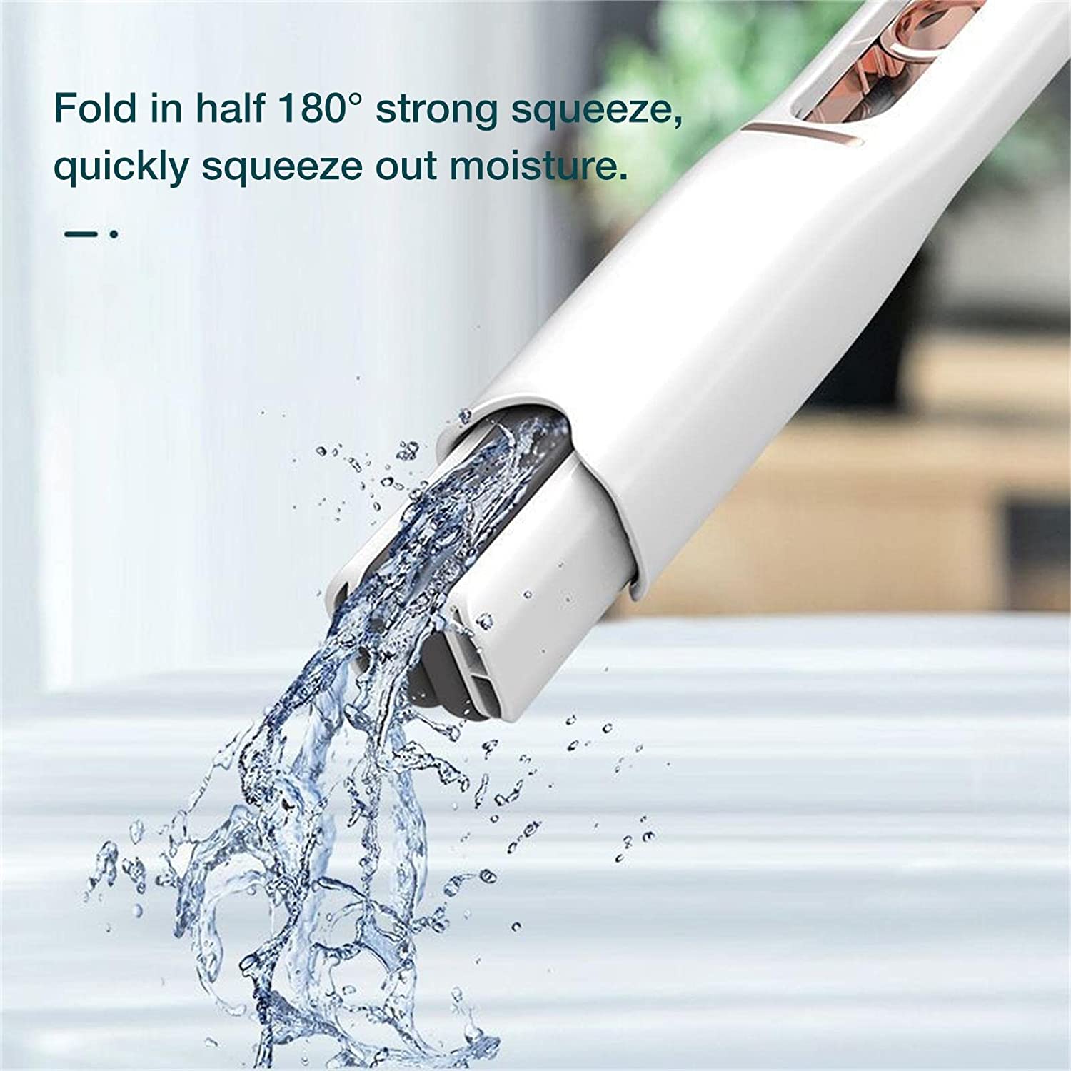 4707 Portable Self-Squeeze Short Mop, Mini Hand Wash-Free Strong Absorbent Mop with 1 Cotton Head, Cleaning Sponge For Bathroom Kitchens Table 