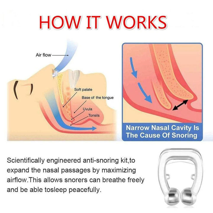 338 Snore Free Nose Clip (Anti Snoring Device) - 1pc Mishwa DeoDap