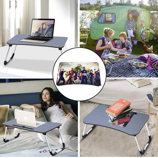 7700 FOLDABLE BED STUDY TABLE PORTABLE MULTIFUNCTION LAPTOP TABLE LAPDESK FOR CHILDREN BED FOLDABLE TABLE WORK OFFICE HOME WITH TABLET SLOT & CUP HOLDER