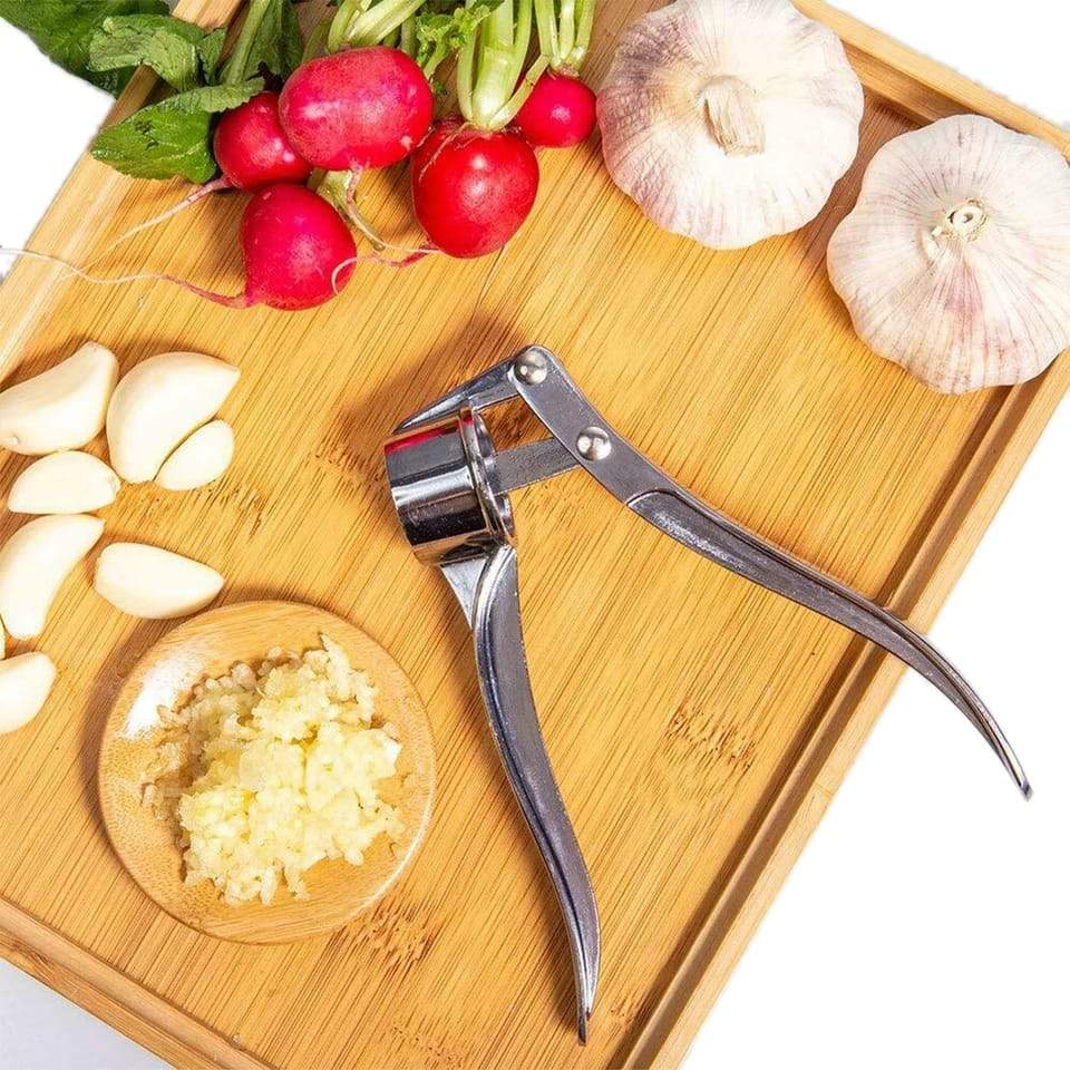 3042 Stainless Steel Garlic Press Crusher,Crusher,Squeezer,Masher,and Lemon Juicer DeoDap