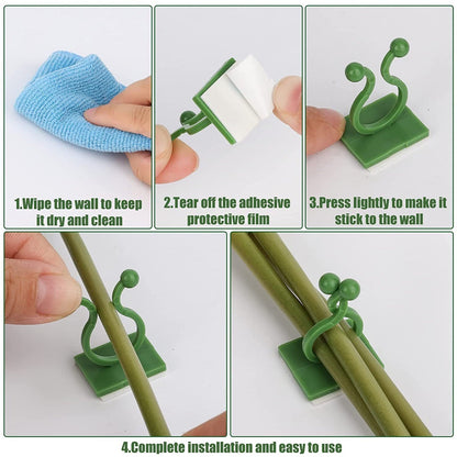 6156L Plant Climbing Wall Clips Self-Adhesive Money Plant Support Clips Vine Plant Climbing Fixing Clip DeoDap