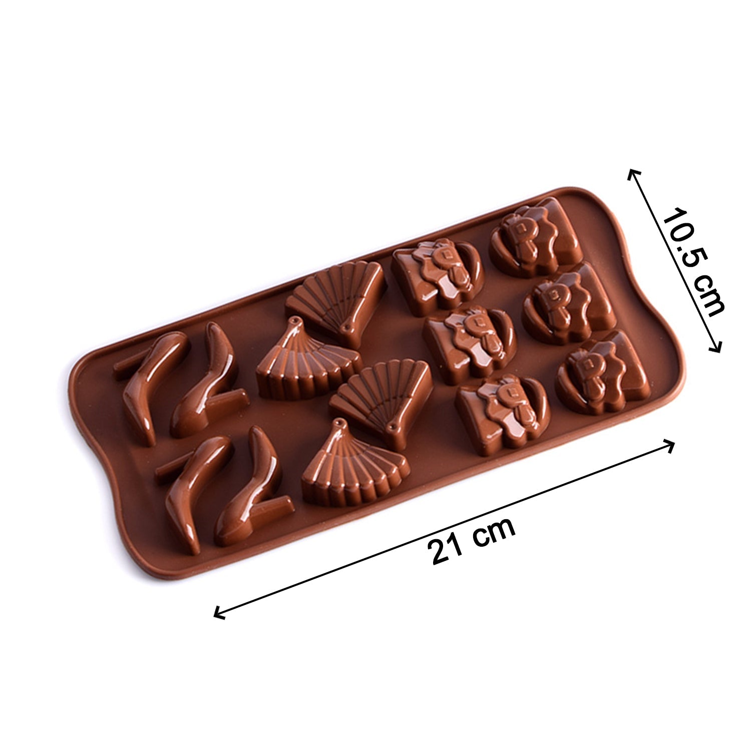 4736 14 Cavity Purse Sandle Heel Sandal Chocolate Mould (1Pc Only) 