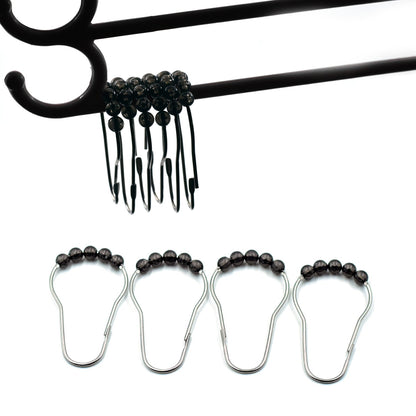 1797 Stainless Steel Bath Drape Clasp Curtain Hooks (Pack of 12 Pcs) DeoDap