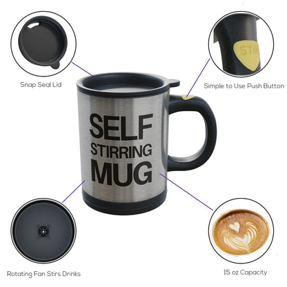 4791 Self Stirring Mug used in all kinds of household and official places for serving drinks, coffee and types of beverages etc. DeoDap