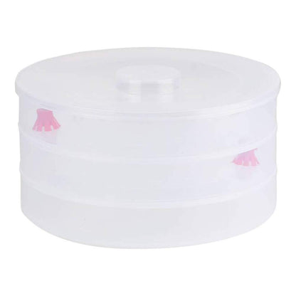 093 Plastic 3 Compartment Sprout Maker, White Mishwa DeoDap