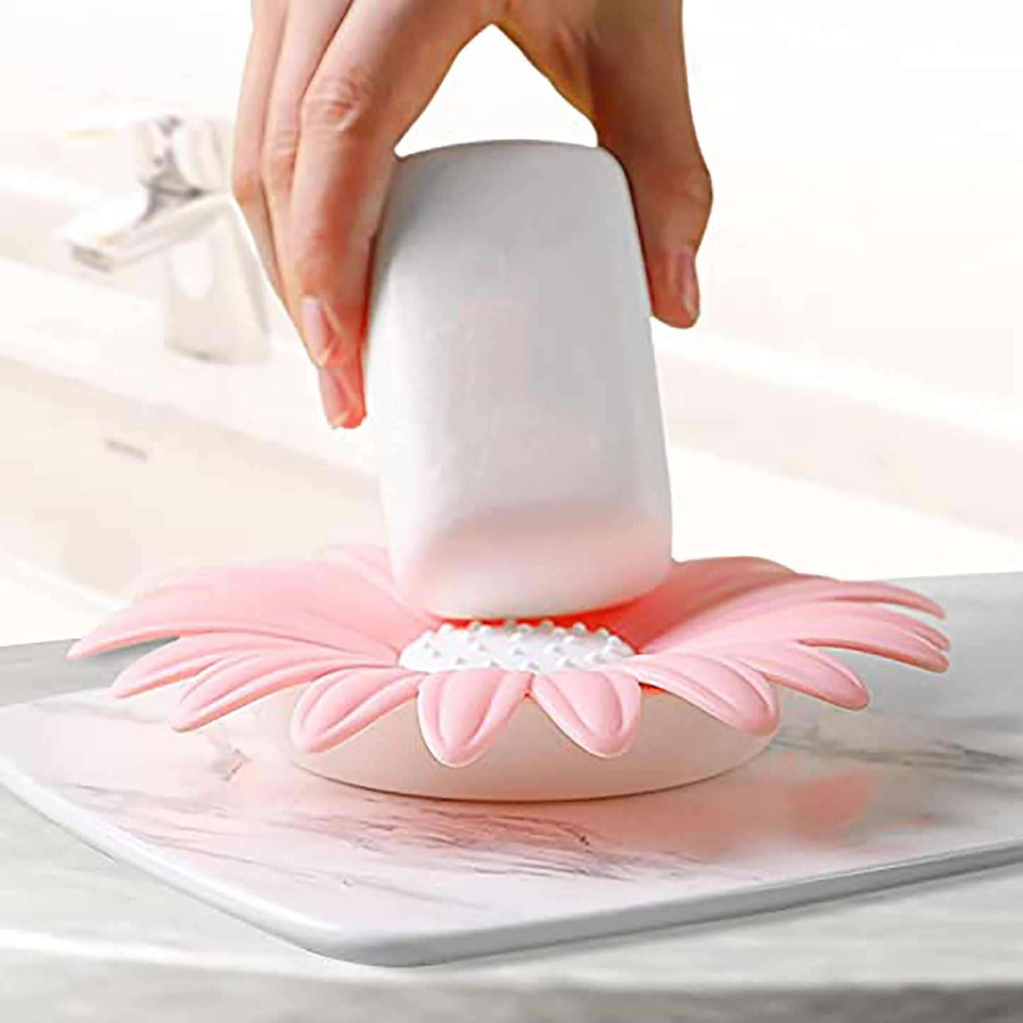 4683 Flower Shape Portable Soap Dish Holder Soap Case DeoDap