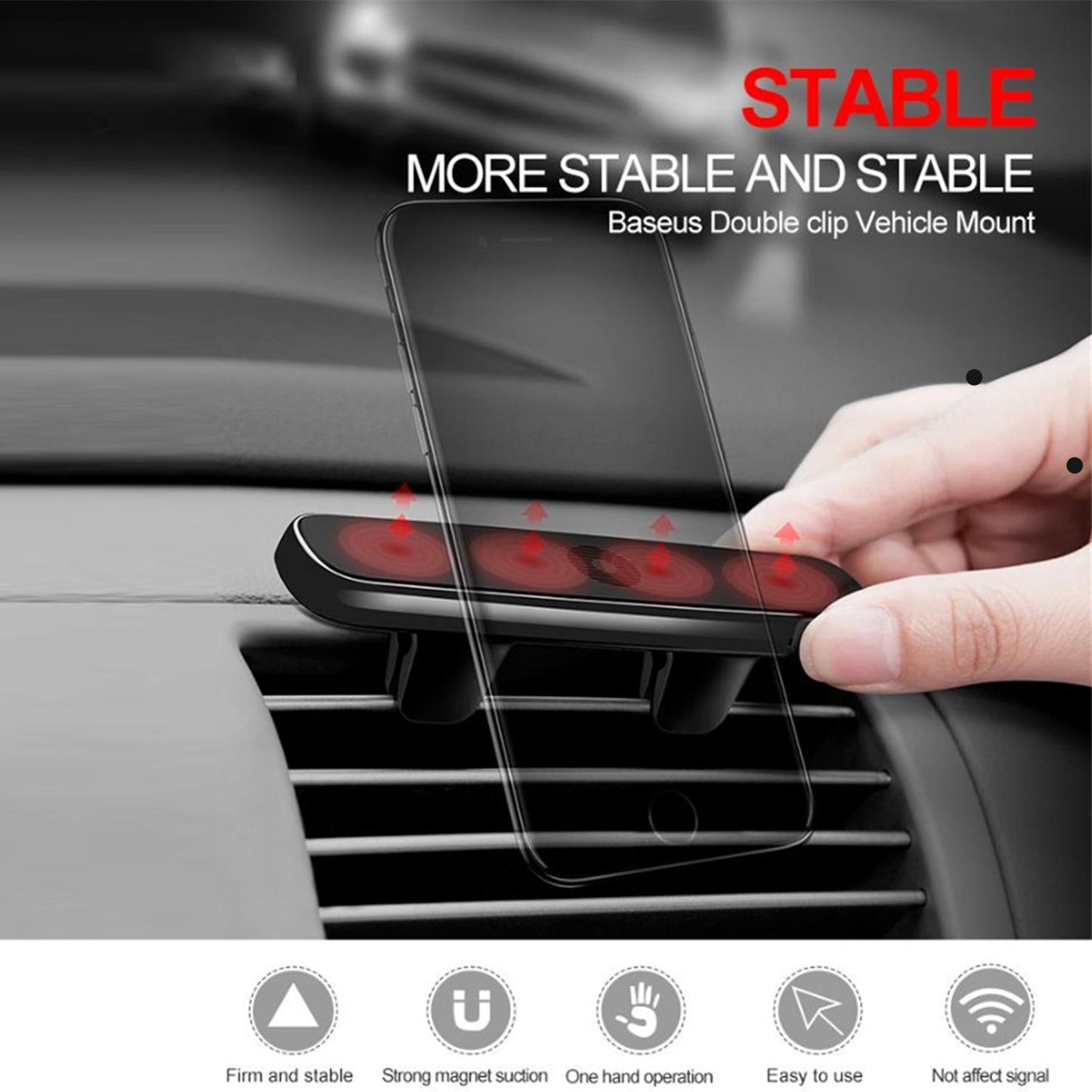 4698  Magnetic Car Phone Holder for Smartphone Mobile DeoDap