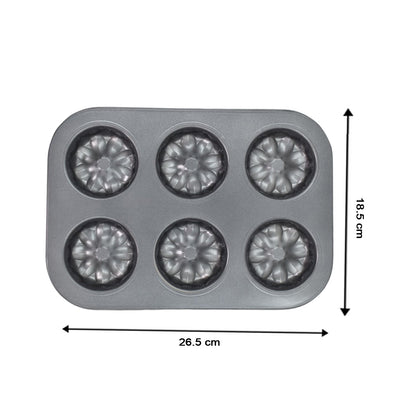 7078 6 slot Non-Stick Muffins Cupcake Pancake Baking Molds 