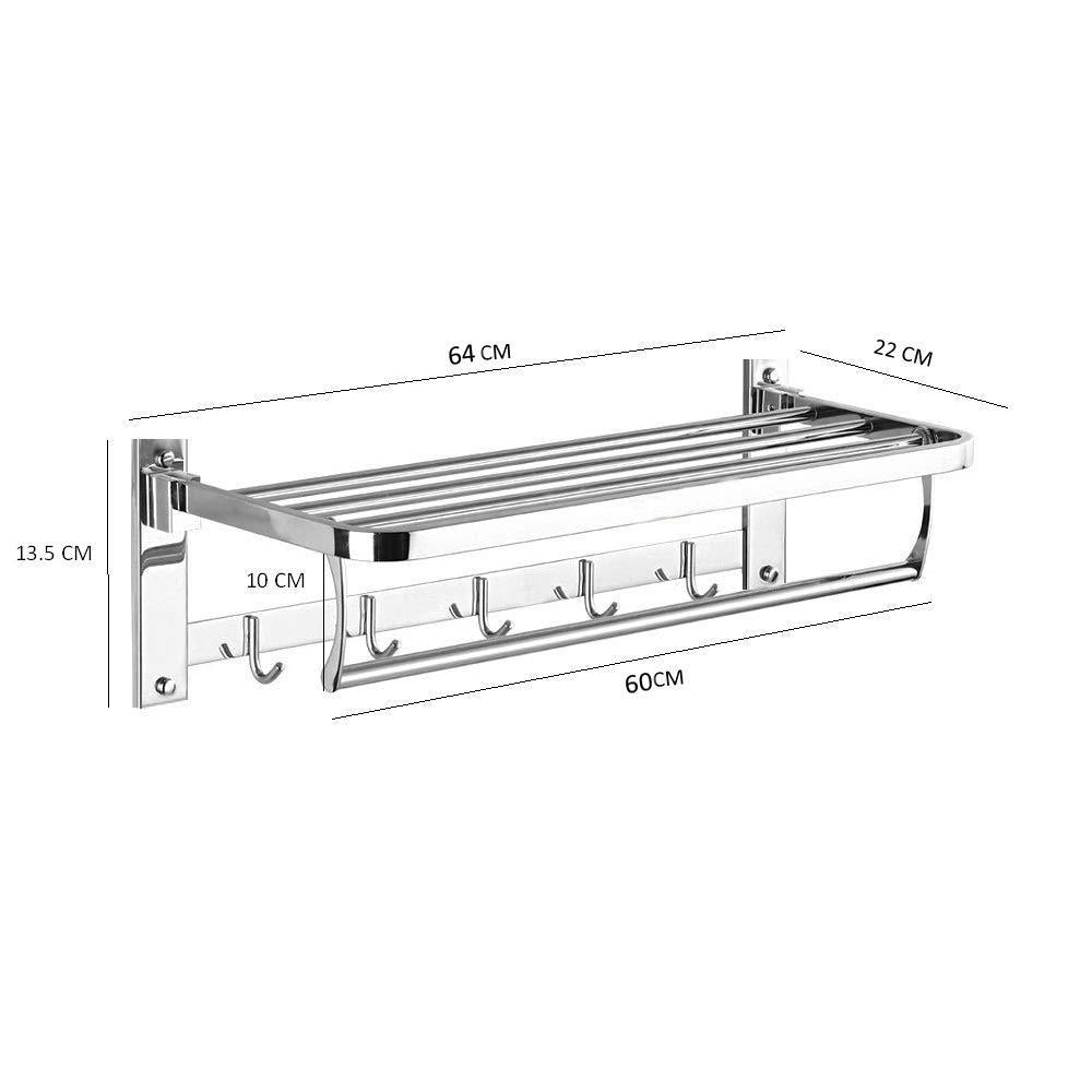 314_Bathroom Accessories Stainless Steel Folding Towel Rack DeoDap