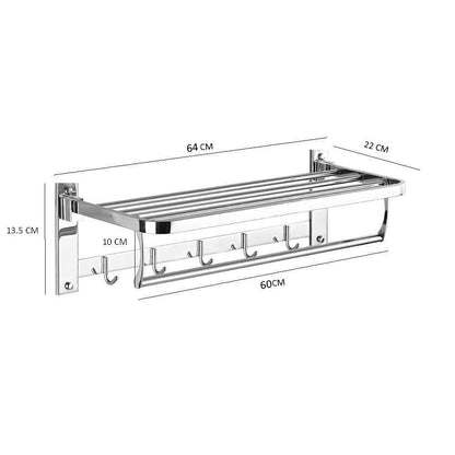 314_Bathroom Accessories Stainless Steel Folding Towel Rack DeoDap