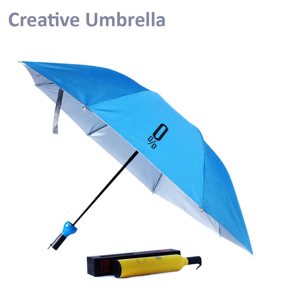 0518 Pocket Folding Wine Bottle Umbrella DeoDap