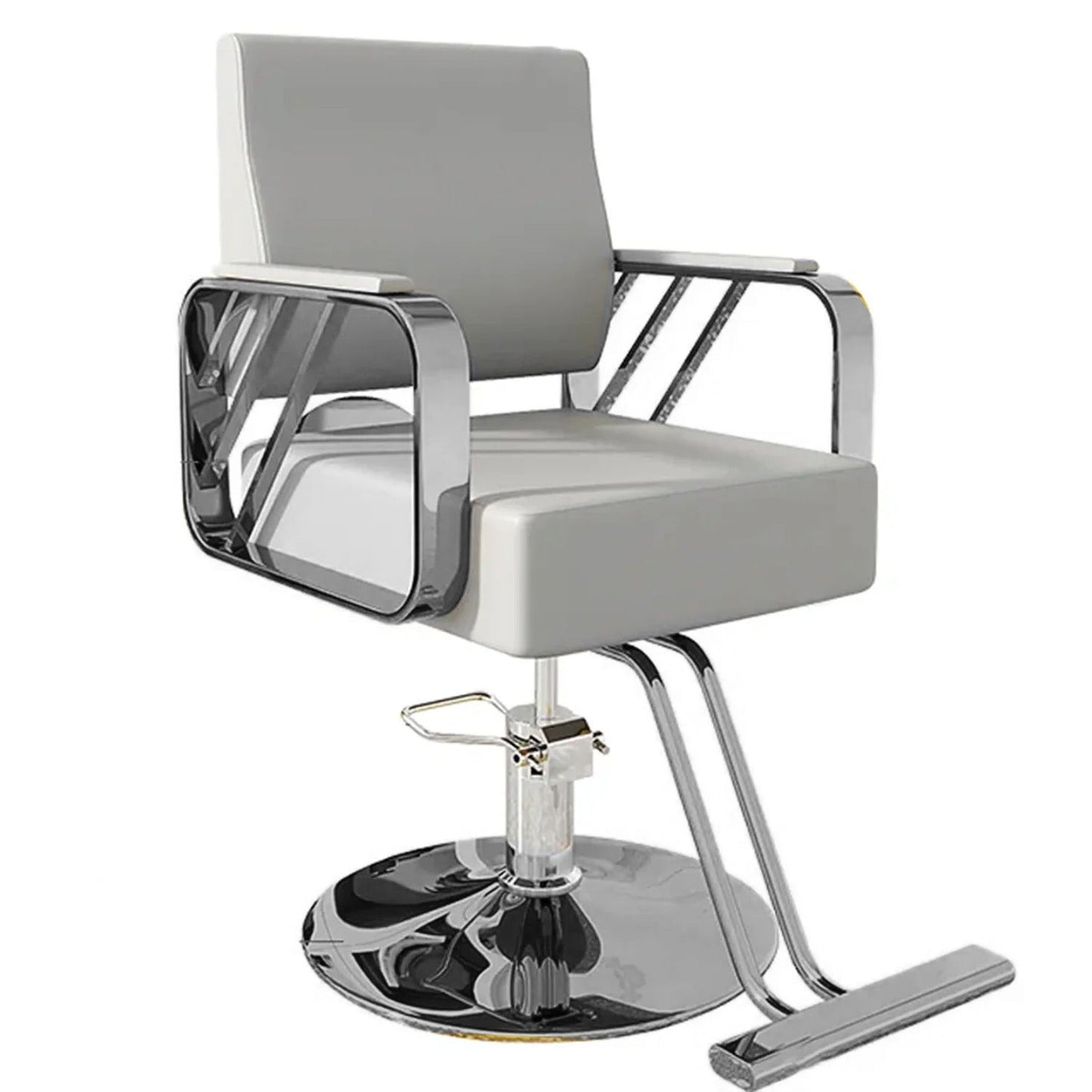 9362 SALON CHAIR HYDRAULIC CHAIR FOR BUSINESS OR HOME, SIMPLICITY BARBER CHAIR SALON BEAUTY SPA SHAMPOO HAIR PROFESSIONAL HYDRAULIC STYLING CHAIR (SILVER 1 UNIT )