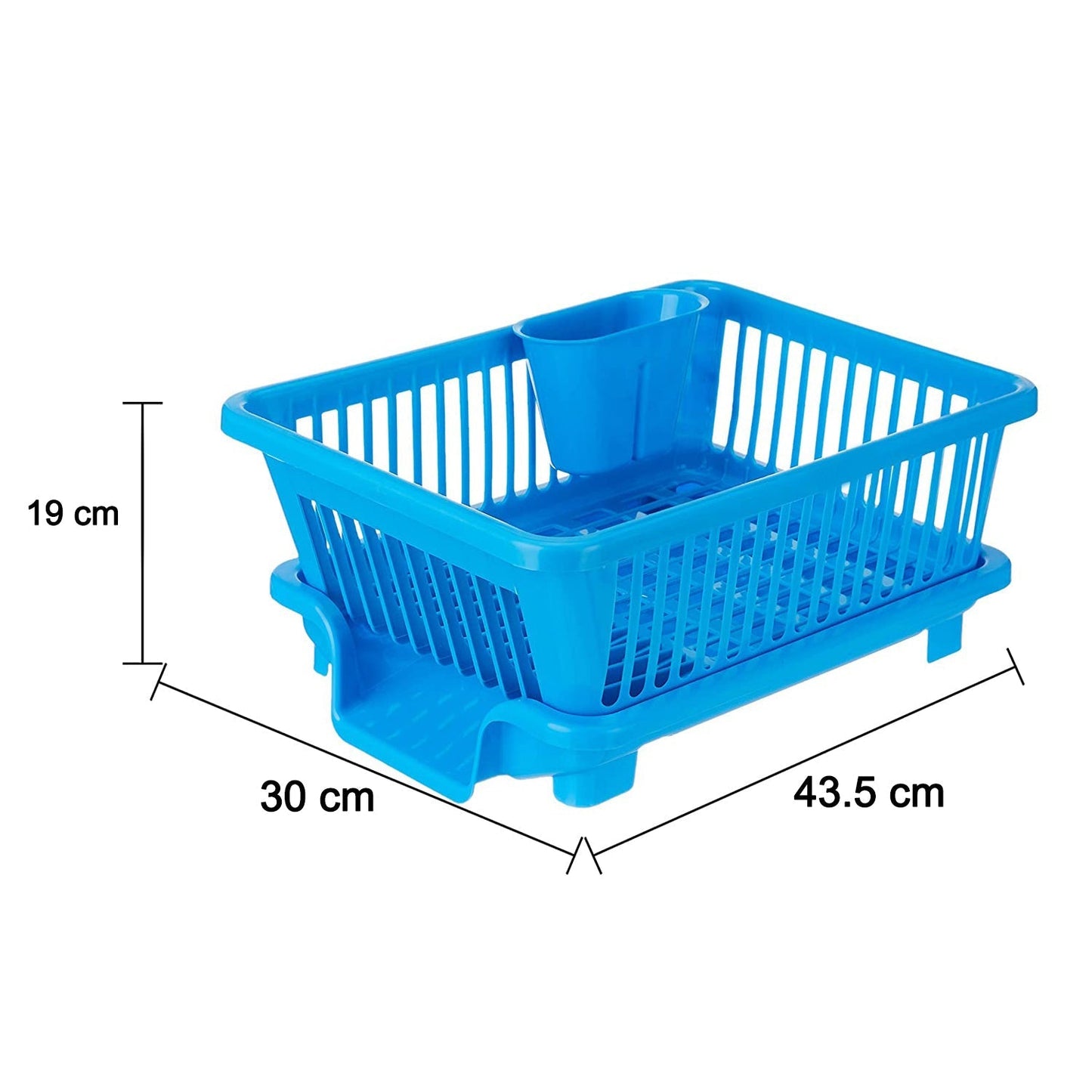 0607B Plastic Sink Dish Drainer Drying Rack (With Brown Box) DeoDap