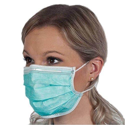 387 Plastic Disposable Ear Loop Elastic 3 Layer Face Mask (Blue) DeoDap