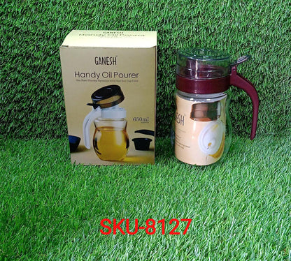 8127 Oil Dispenser Stainless Steel with small nozzle 650ml DeoDap