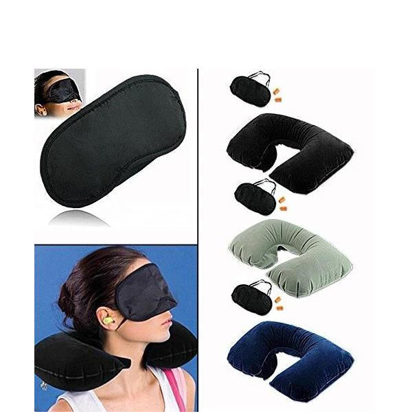 505 -3-in-1 Air Travel Kit with Pillow, Ear Buds & Eye Mask Mishwa DeoDap WITH BZ LOGO