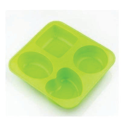 0773 Silicone Circle, Square, Oval and Heart Shape Soap And Mini Cake Making Mould DeoDap