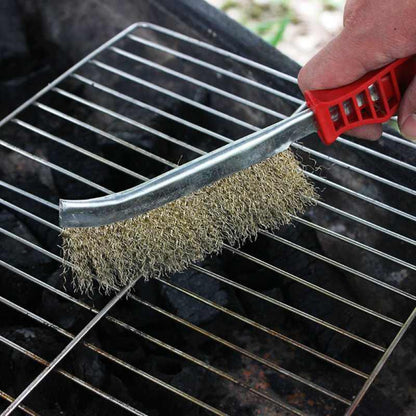 1568 Stainless Steel Wire Hand Brush Metal Cleaner Rust Paint Removing Tool DeoDap