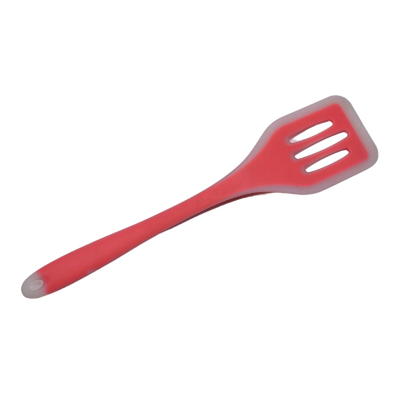 5389 Silicone Turner Spatula/Slotted Spatula, High Heat Resistant , Hygienic One Piece Design, Non Stick Rubber Kitchen Utensil for Fish, Eggs, Pancakes, (RED) 