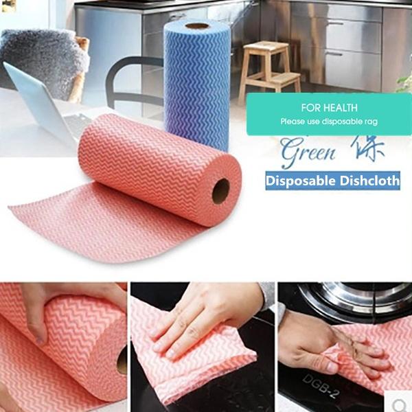 1601 Non Wooven Fabric Disposable Handy Wipe Cleaning Cloth Roll (1Pc) DeoDap