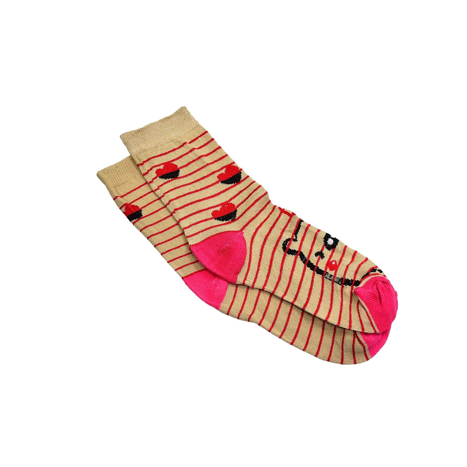 6361 1PAIR SOCKS PRINTED TRENDY MULTIPLE DESIGNER SOCKS DeoDap