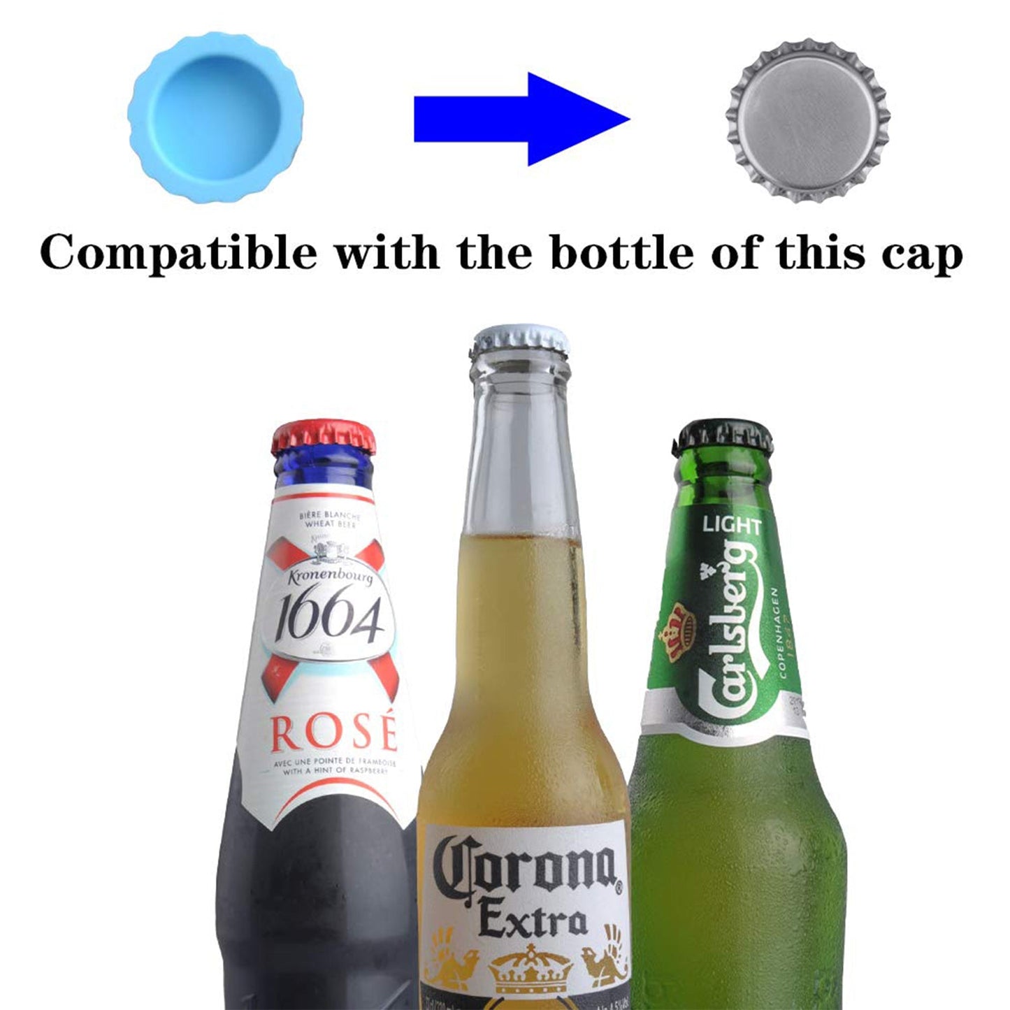 4789 Beer Savers Caps 6Pc used in soda and cold-drink bottles for covering bottle mouth. DeoDap