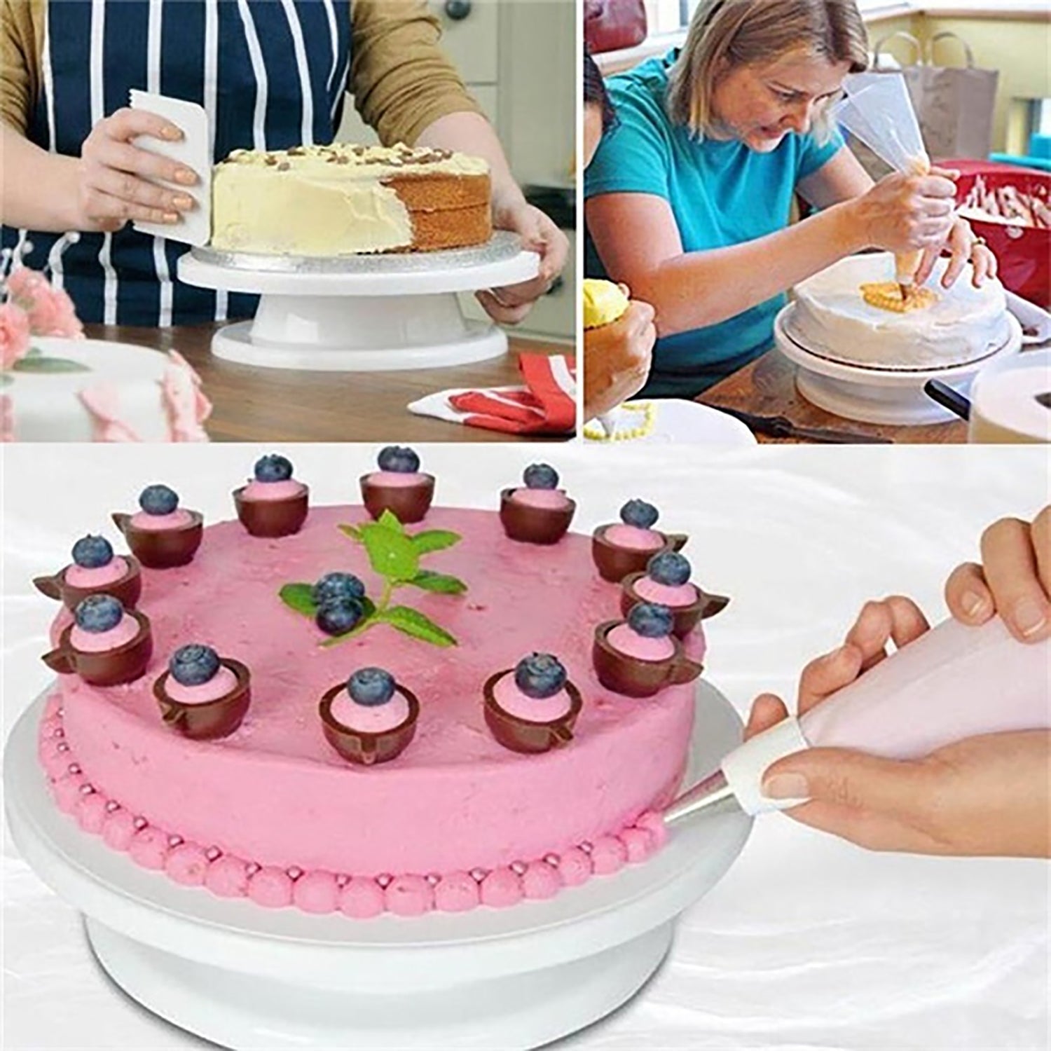 2540 Rotating Cake Stand for Decoration and Baking ( 28 Cm) 