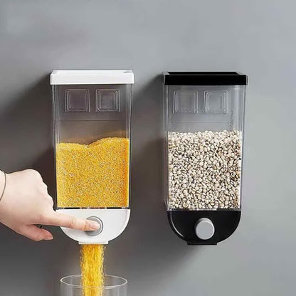 2325 Wall Mounted Cereal Dispenser Tank Grain Dry Food Container (1500ML) (Multicolour) DeoDap