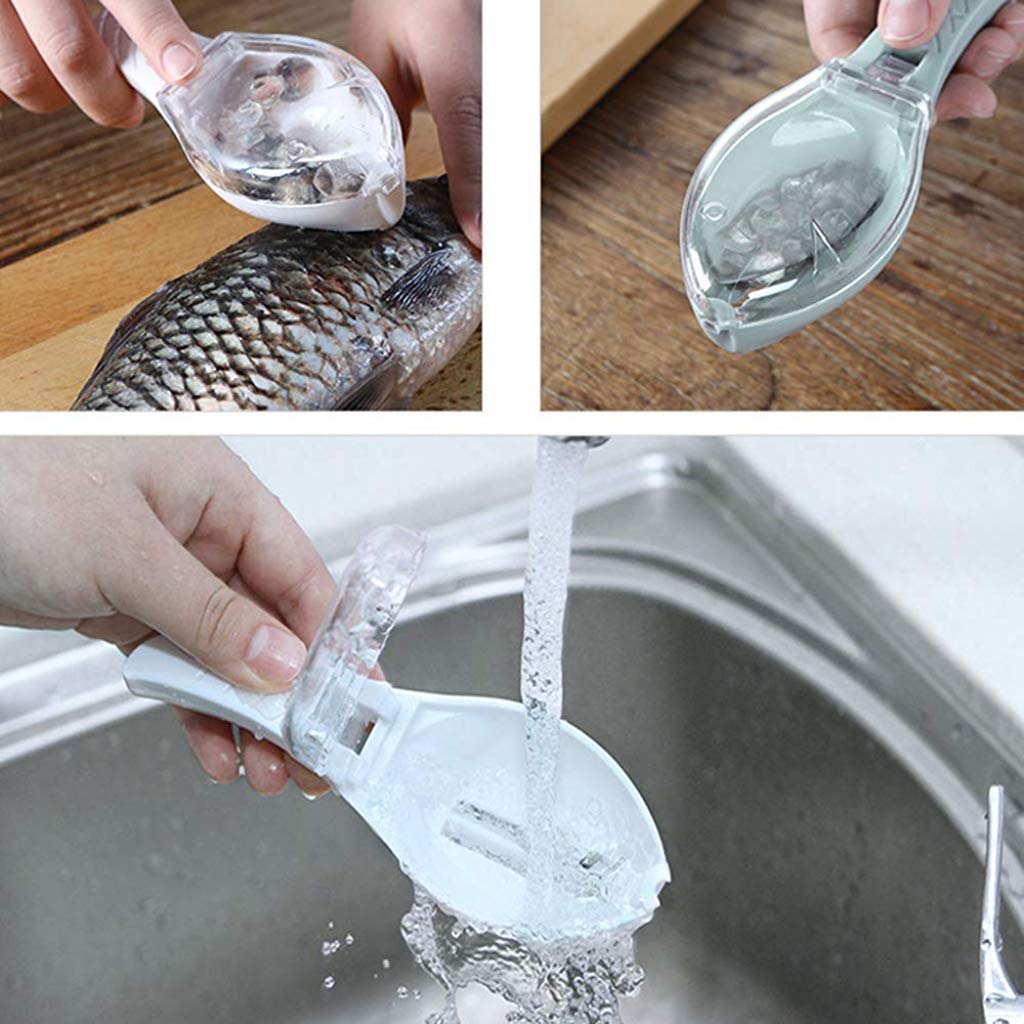 2195 Fish Scale Scraper Skin Peeler Fish Tools Kitchen Gadget DeoDap