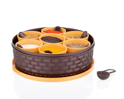 2509 Round Plastic Masala Spice Box DeoDap