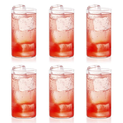 2343 Heavy unbreakable Stylish Plastic Clear look fully Transparent Glasses Set 330ml (6pcs) DeoDap