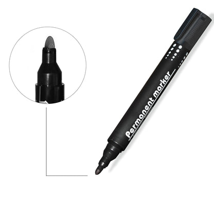 1625 Black Permanent Markers for White Board (Pack of 12) 