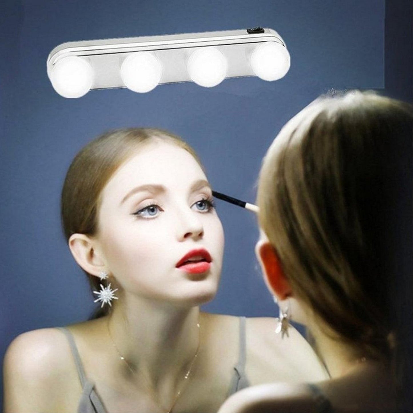 6189 Glow Make Up Light Portable Cosmetic Kit Battery Powered Mirror Lighting Super Bright DeoDap