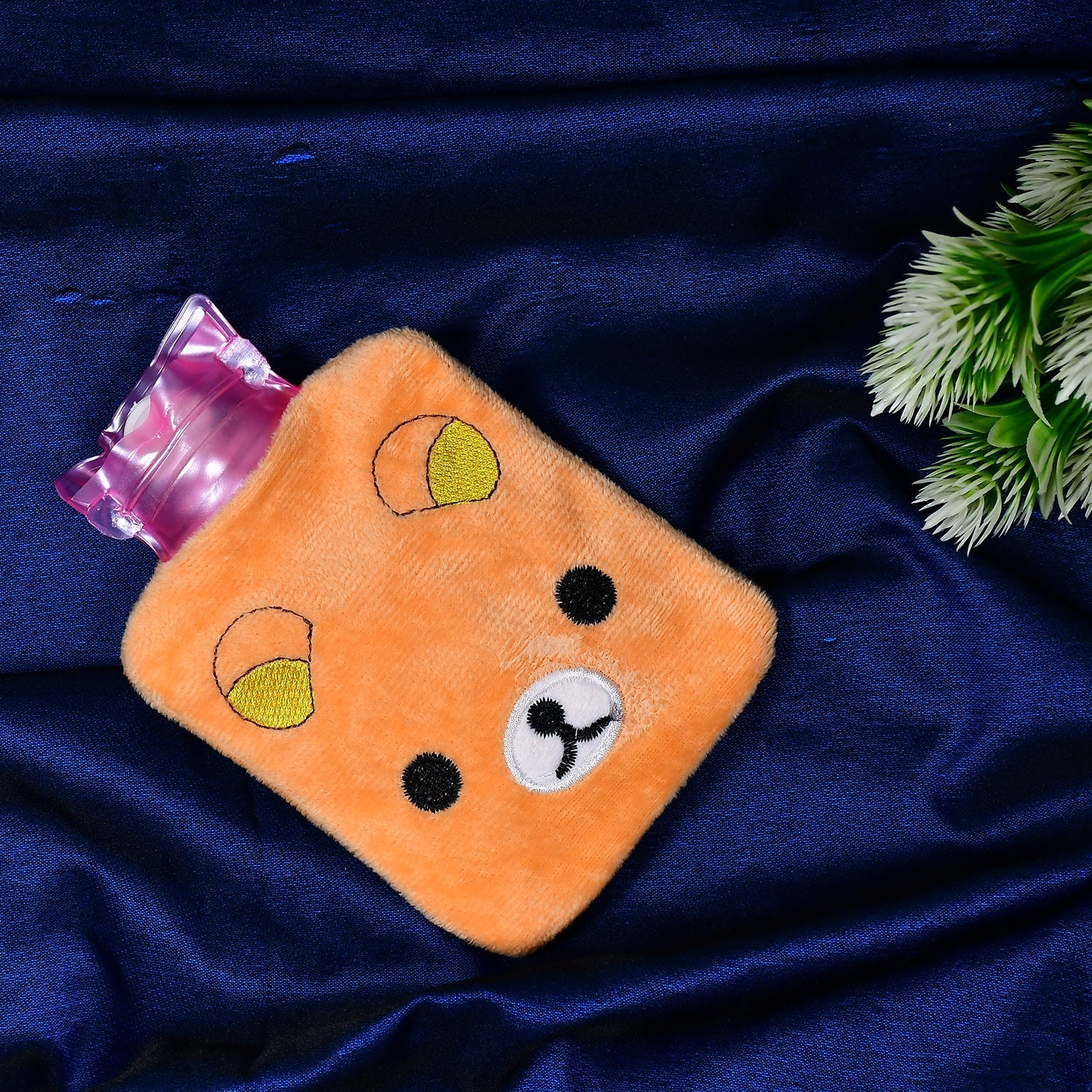 6503 Orange Panda small Hot Water Bag with Cover for Pain Relief, Neck, Shoulder Pain and Hand, Feet Warmer, Menstrual Cramps. DeoDap