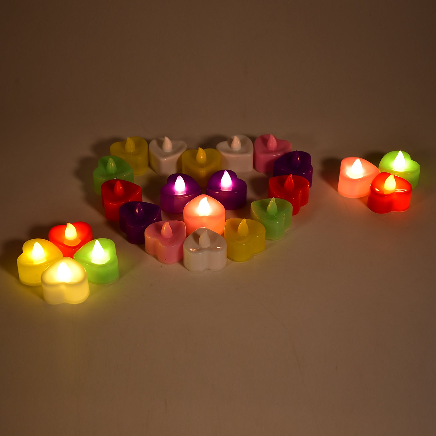 6561 HEART LED FESTIVAL TEALIGHT WITH BATTRY OPRATE ( 24PCS ) DeoDap