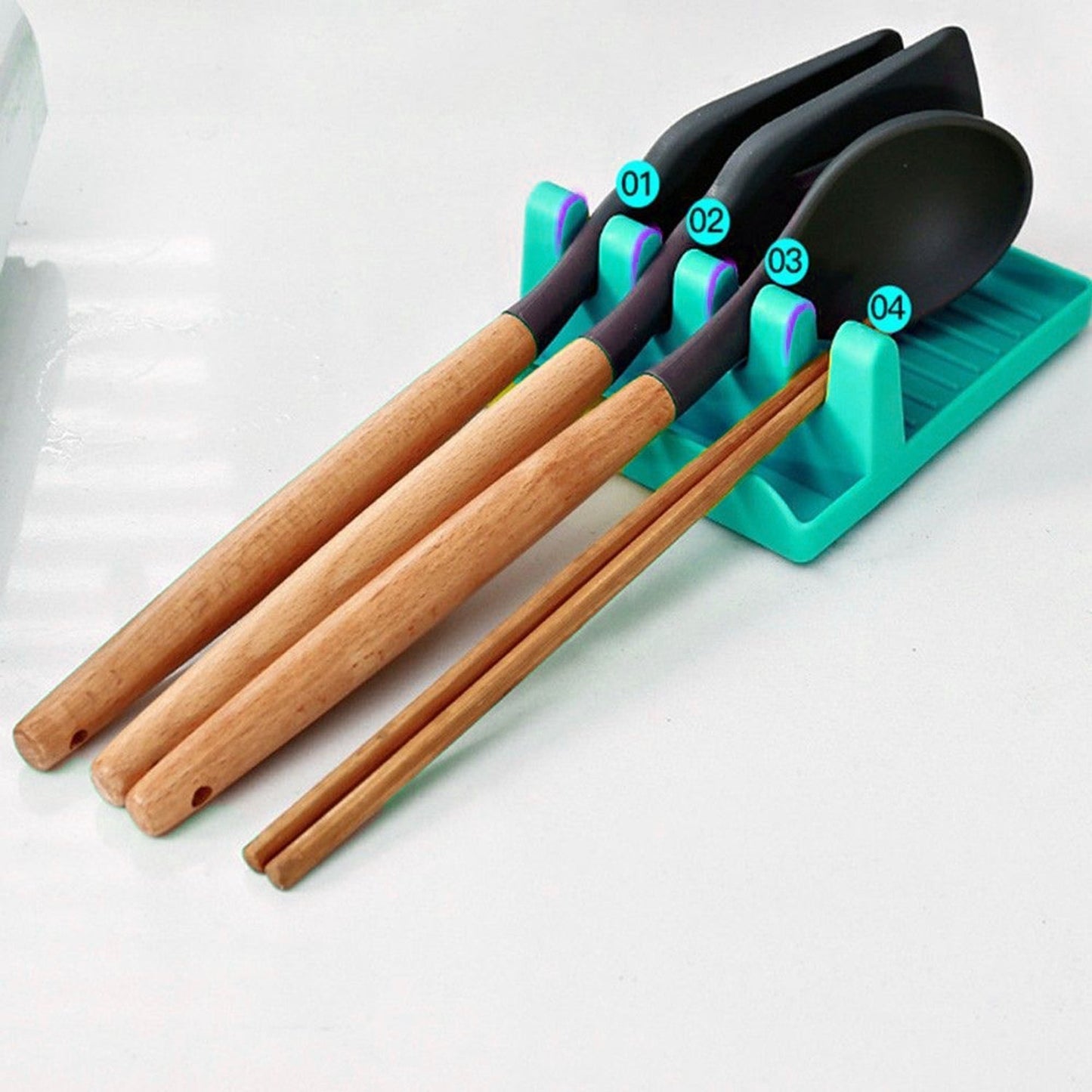 2641 Multi-Functional Spatula Holder/Rest for Kitchen Utensils DeoDap