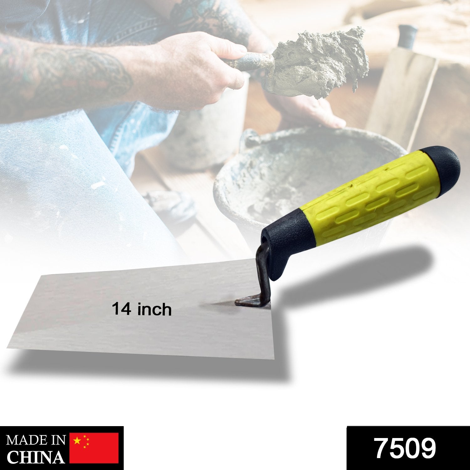 7509 Square Head Professional Render Plastering Trowel, Smooth Trowel 14 Inch DeoDap