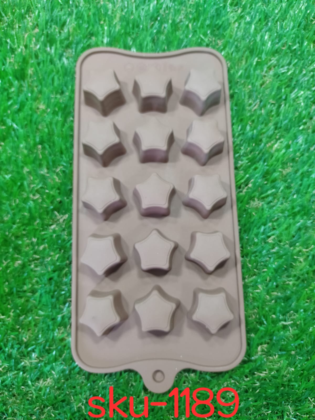 1189 Food Grade Non-Stick Reusable Silicone Star Shape 15 Cavity Chocolate Molds / Baking Trays DeoDap