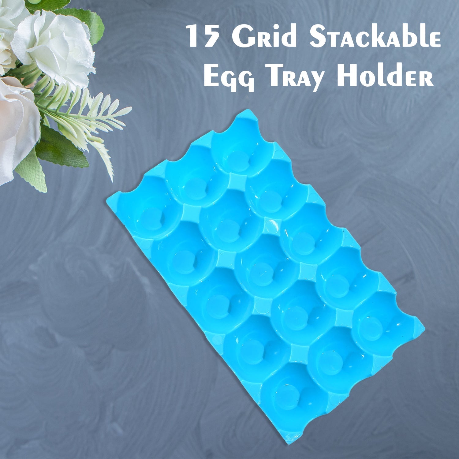 2206 Egg Trays for Storage with 15 Eggs Holder DeoDap