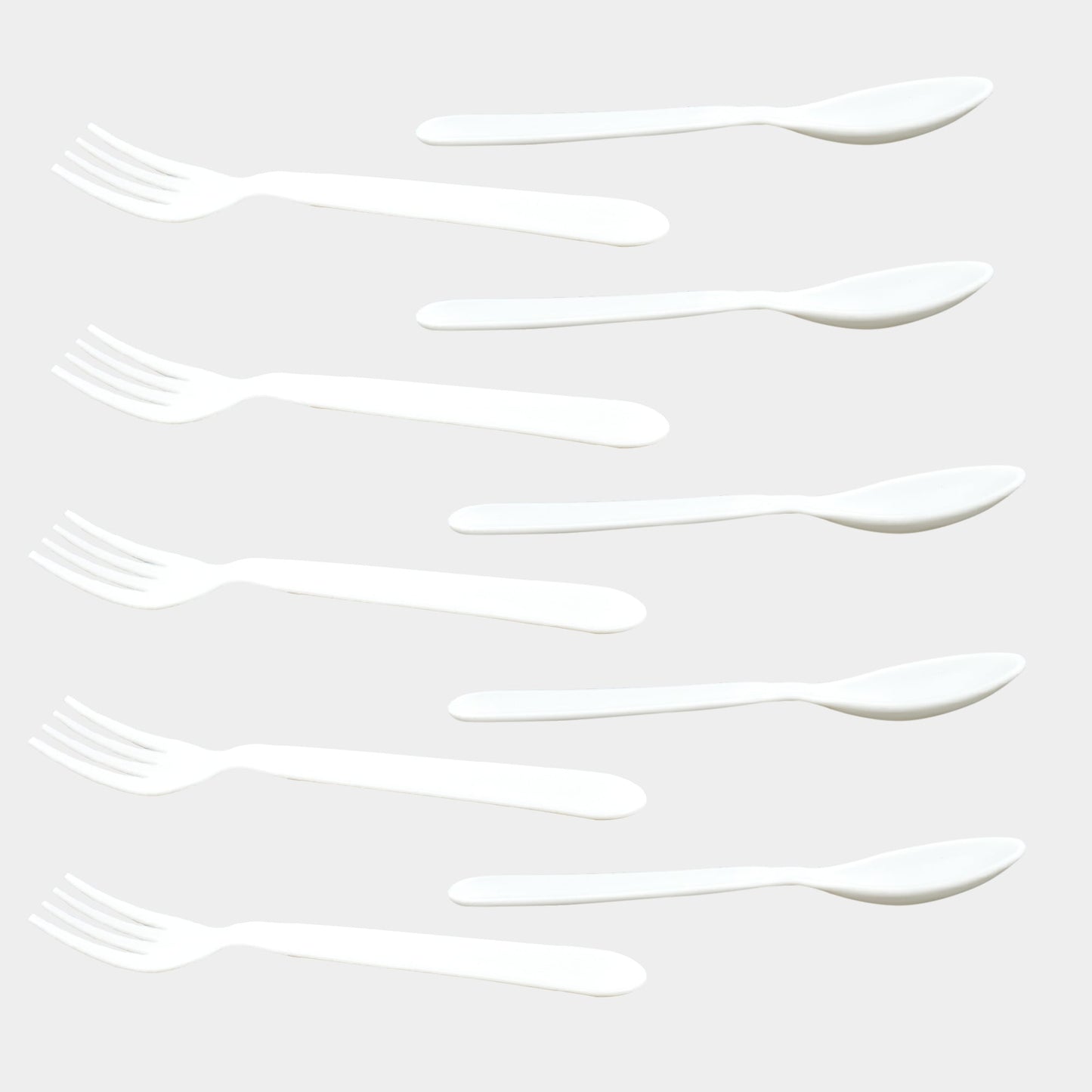 2422 Dinnerware Cutlery Premium Plastic Spoon And Fork Set - 10 pcs DeoDap