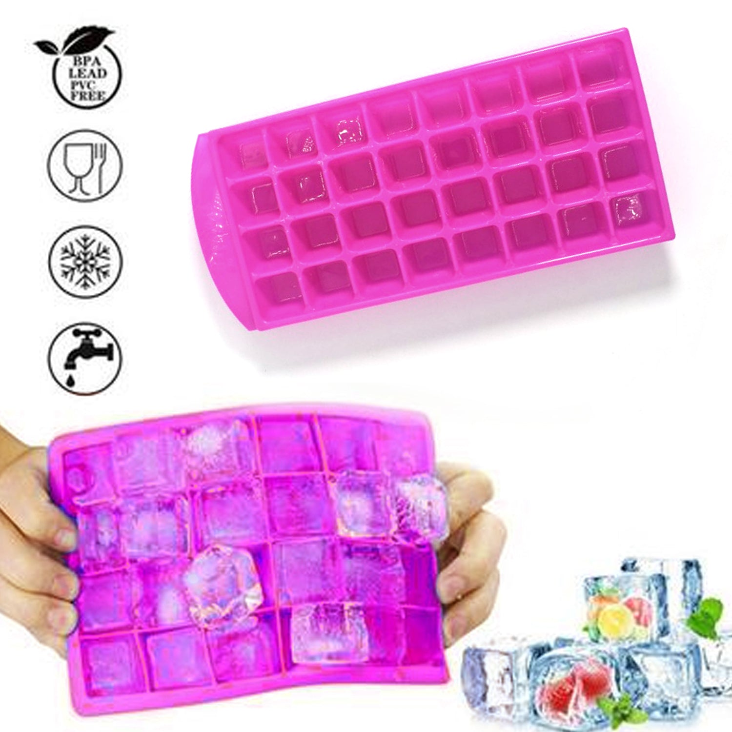 2795 32 Cavity Ice Tray For Making And Creating Ice Cubes Easily. DeoDap