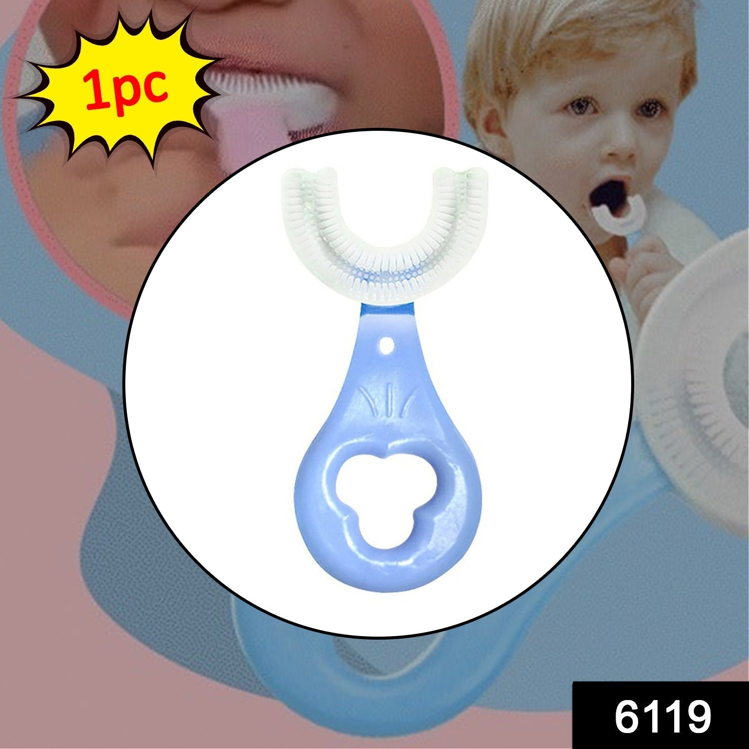 6119 U Shape Kids Toothbrush for kids with effective care and performance. DeoDap