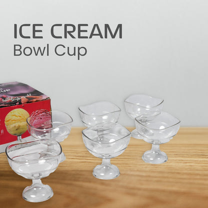 5297 Royal Style Dessert & ICE Cream Cup Bowl Plastic 6pcs For Home , Office & Party Use DeoDap