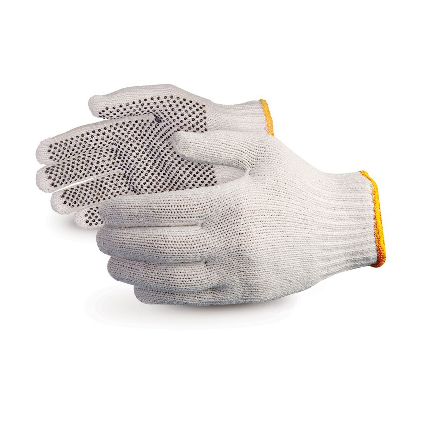 4611 Unisex Knitted/Sewing Cotton Plain Hand Gloves Raw White DeoDap